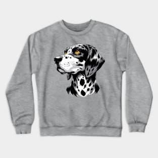 Stunning and Cool American Leopard Hound Monochrome and Gold Portrait for Father's Day Crewneck Sweatshirt